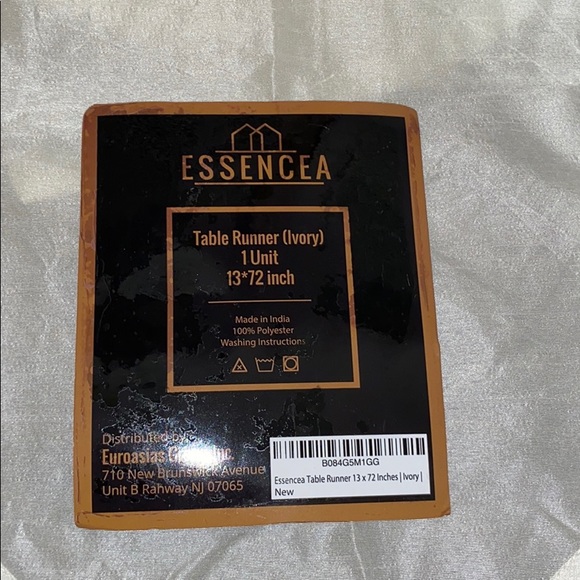 Faux silk table runner scarf ivory cream off white 13x72 new made in India - Picture 5 of 5